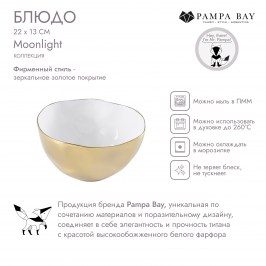 Блюдо 22 х 13 Moonlight MON2598WG
